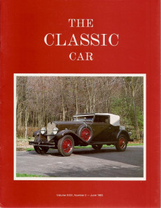 THE CLASSIC CAR 1983 JUNE -'30 DUPONT WATERHOUSE VICTORIA, HIBBARD & DARRIN